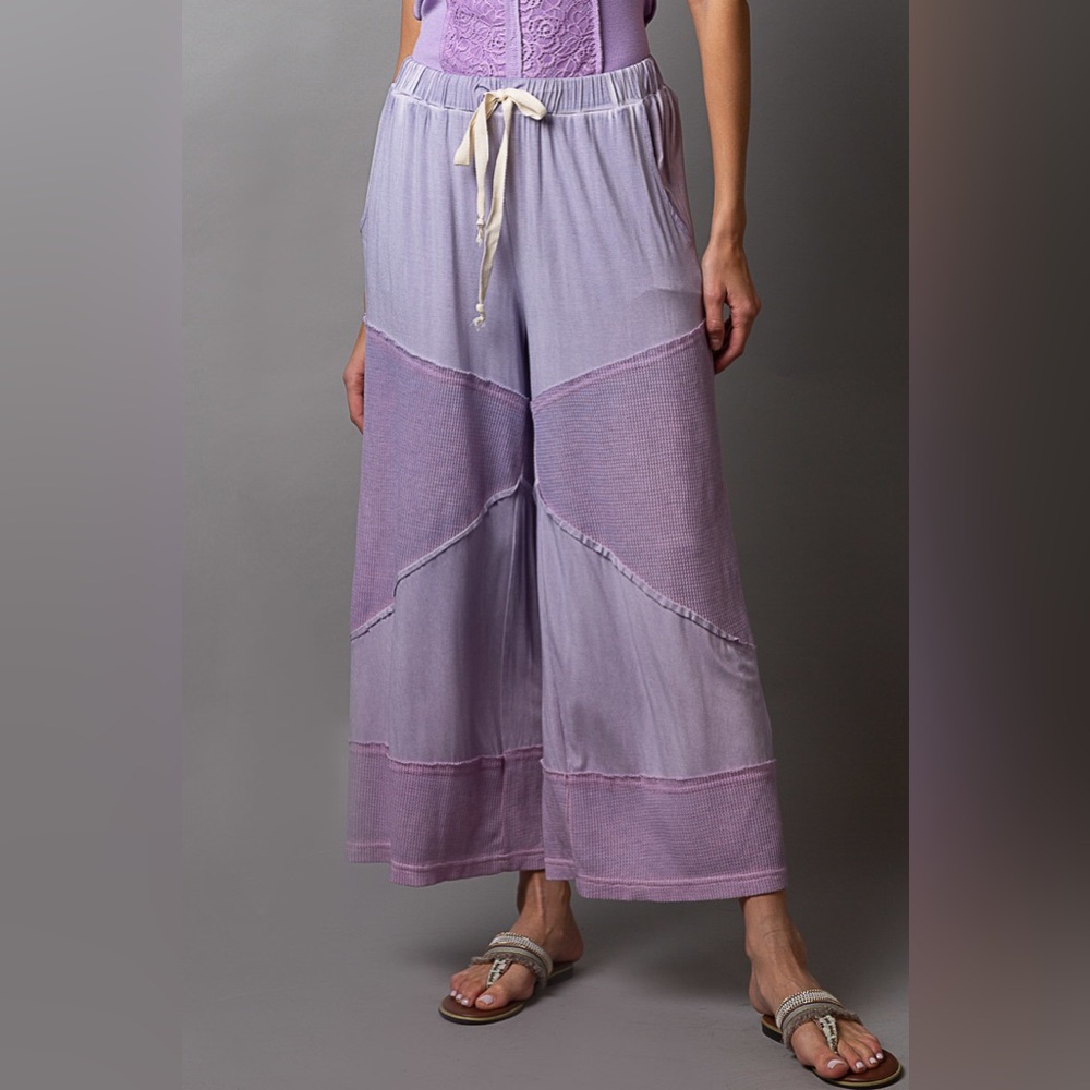 POL Lavender Wide-Leg Cropped Pants - Picture 7 of 9